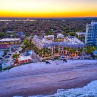 Aerial view of the beach in front of Kimpton Vero Beach Hotel and Spa